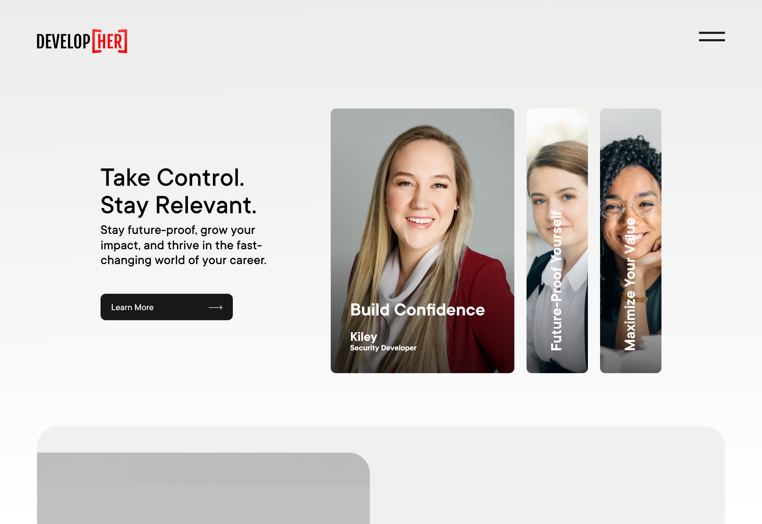 DevelopHer WordPress career membership platform homepage